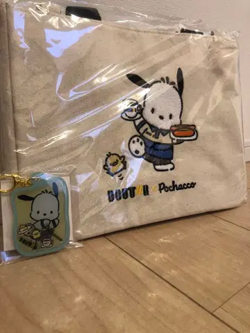 포차코 토트백과 샤카샤카 키링 세트