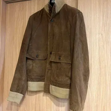 브라운 스웨이드 자켓