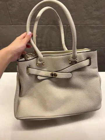 화이트 가죽 핸드백/LES MUES