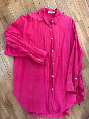 하우스 오브 로터스 카디 코튼 핑크 긴팔 셔츠