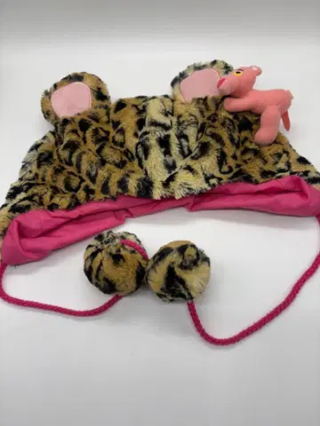 [ 새상품급 ] 핑크팬서 표범 무늬 팬캡 USJ