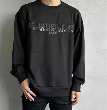 1PIU1UGUALE3 RELAX 로고 크루넥 맨투맨 XL