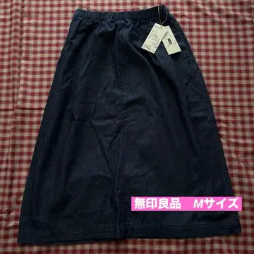 무인양품 워싱 데님 이지 스커트 M 사이즈