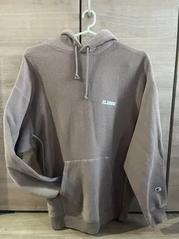 XLARGE 브라운 후드 부착 후드티