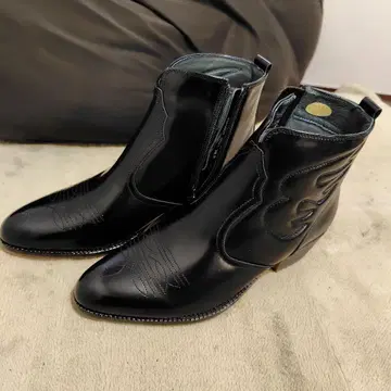 TEXAS VILLAGE 웨스턴 부츠 카우보이 사이드 지퍼