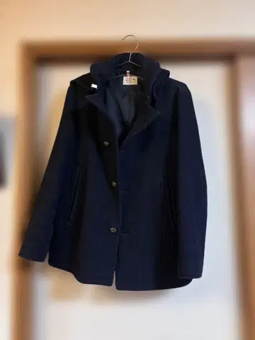 COEN 네이비 더플 코트 L