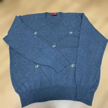 LeCENT 파랑 니트 스웨터 캐시미어 혼방 90년대 제품