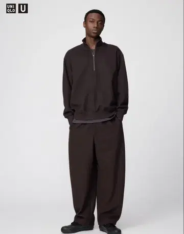 UNIQLO 유니클로 브러쉬드 맨투맨 와이드 팬츠