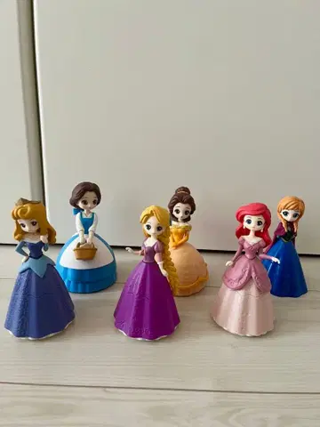 디즈니 프린세스 피규어 6체 세트