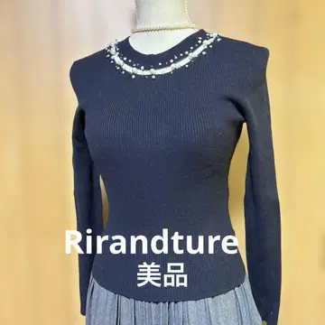 [리랜드트루] 긴팔 스웨터 리브 니트 비쥬 포함