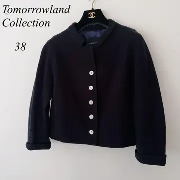 Tomorrowland Collection 코튼 니트 자켓 네이비