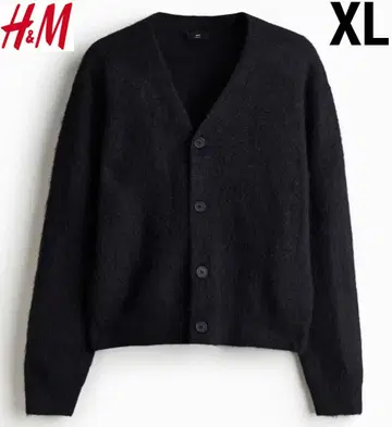 새상품 H&M 모헤어 기모 니트 퍼지 가디건 XL