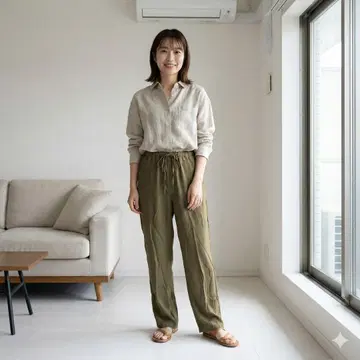 RCW 레이온 드로우 스트링 팬츠 38 레드 찹 웍스