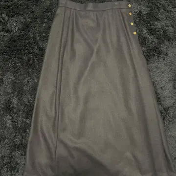 드로어 블랙 버튼 타이 스커트 38 사이즈