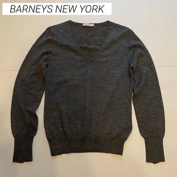 바니스뉴욕 V넥 니트 그레이 이탈리아제
