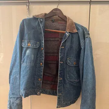 데님 자켓 코듀로이 카라 부착