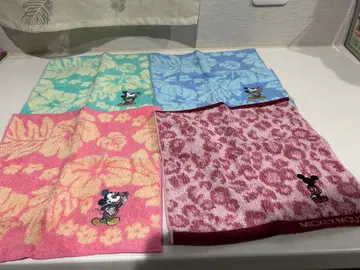 디즈니 미키 타월 세트 4장 새상품 알로하 미키마우스