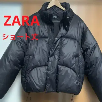 ZARA 블랙 다운 자켓 M 오버 사이즈 숏 기장