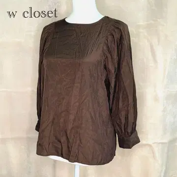 더블 클로젯 블라우스 티셔츠 다크 브라운 새상품급 F 루즈핏