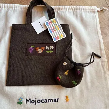 Mojocamar 브라운 토트백