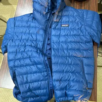 파타고니아 다운 스웨터 후디 블루