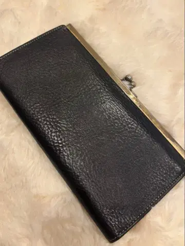 블랙 가죽 장지갑