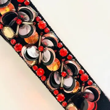 택 포함 MAX&Co. 비쥬 장식 벨트 M 사이즈 약 164cm