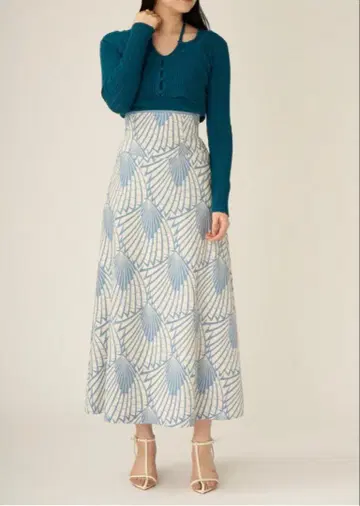 Lily Brown 릴리 브라운 기하학 롱 스커트