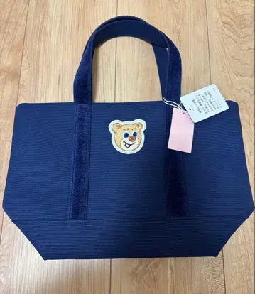 러브러리 바이 페이러 올드 테디 와펜 토트백 네이비 스몰