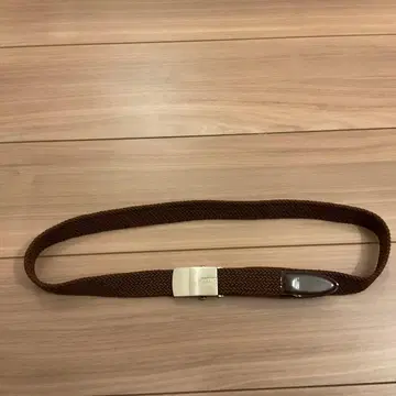 BALLY 브라운 웨빙 벨트