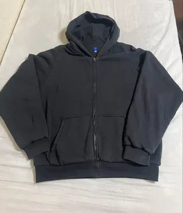 YZY 블랙 집업 후드티 L