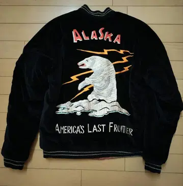 [레어 새상품급] 동양 알래스카 스카잔 벨벳 알래스카 재킷