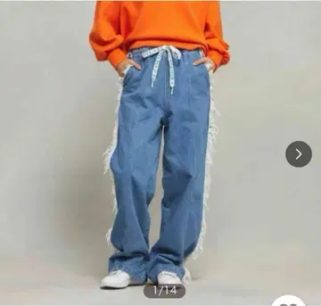 adidas KSENIASCHNAIDER 데님 프레이드 진즈 XS