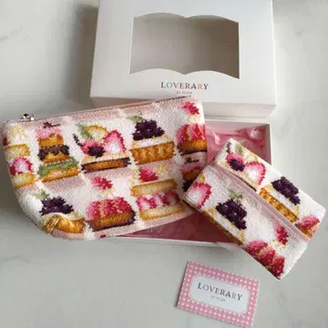 새상품 페이 스위츠 패턴 파우치 포켓 티슈 커버 2세트