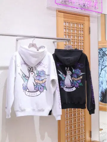FR2 나데시코 FrostBleachRabbitsTattoo 지퍼 후드티