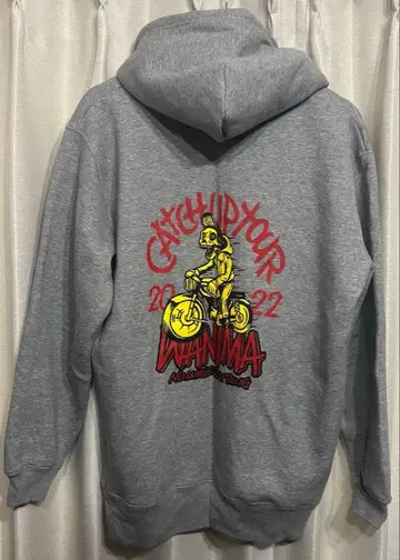 WANIMA 캐치업 투어 2022 그레이 후드티 XL