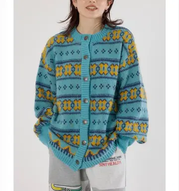 새상품 로데오 크라운 와이드 보울 NEON NORDIC 니트 가디건