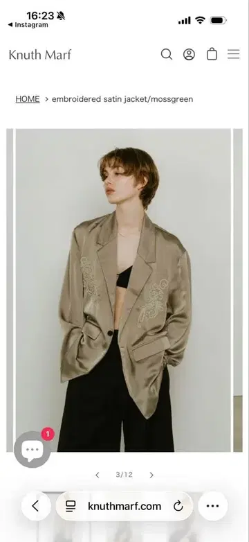 Knuth marf embroidered satin jacket