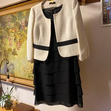 프릴 디자인 원피스 수트 세트