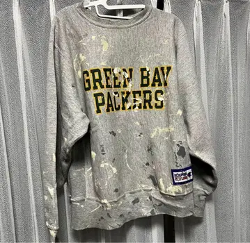 챔피온 리버스 위브 빈티지 90s 페인트 가공 데미지 가공