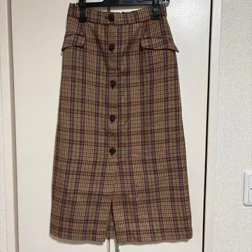 Ray BEAMS 체크 무늬 타이트 스커트 사이즈 0