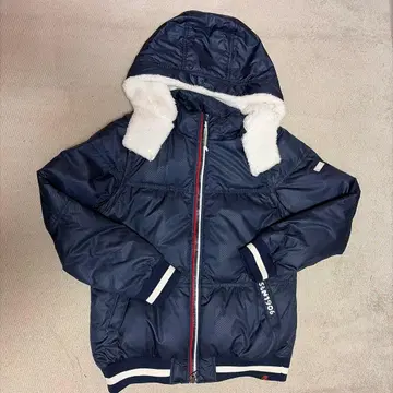 뉴발란스 후드 부착 네이비 다운 자켓