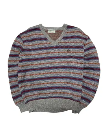 새상품급 먼싱웨어 V넥 니트 스웨터 그레이 골프 구제 의류