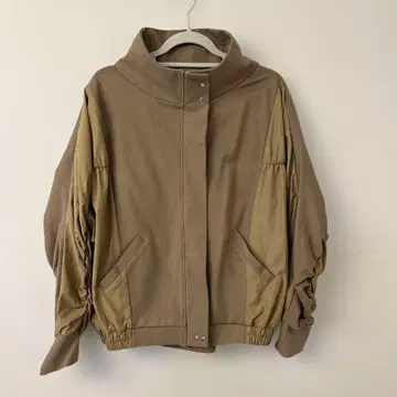 VINGTROIS 브라운 벌룬 슬리브 자켓