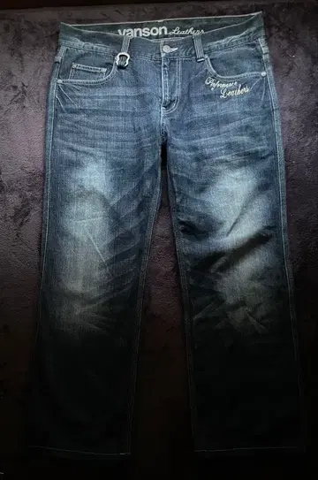 vanson 스컬 자수 스트레이트 데님