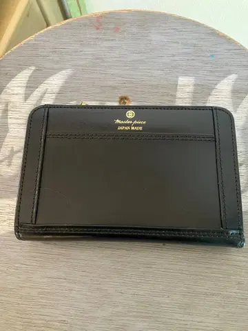 Masterpiece 새상품, 미사용 일본제 블랙 가죽 접이식 지갑