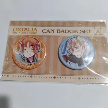 헤타리아 캔뱃지 세트 이탈리아 미국