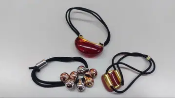 컴플렉스 비즈 머리끈 3세트