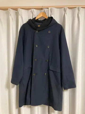NANO UNIVERSE 네이비 로브 코트