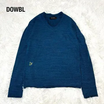 [ DOWBL ] 더블 V넥 니트 사이즈 44 M 파랑 라메